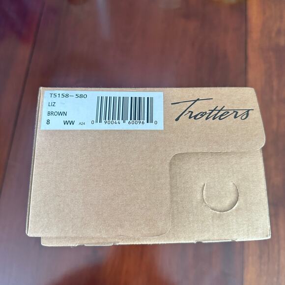 Trotters Sz 8 WW Liz Slip-On Loafer Chestnut Brown Woven Leather Quiet Luxury - Picture 8 of 8